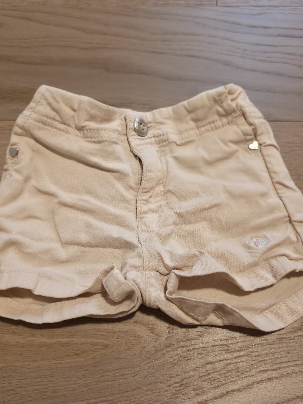 Ferrioni Cream Toddler Shorts with Dog Logo